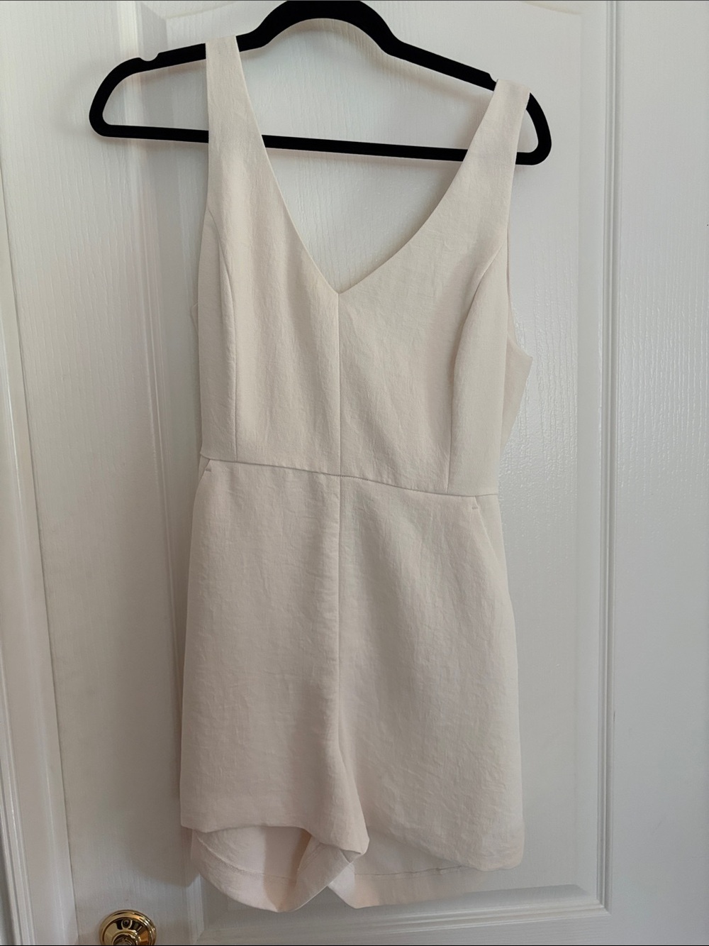 Wilfred Cream High-Low V-Neck Dress